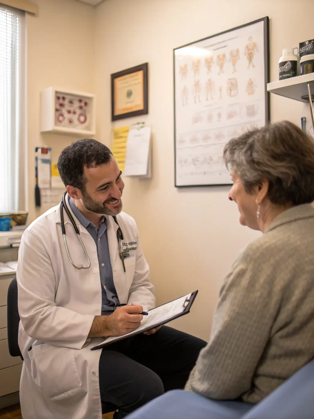 A modern, well-equipped examination room in a HUMAN COMPASS MSO affiliated clinic, showcasing cleanliness and advanced medical technology.